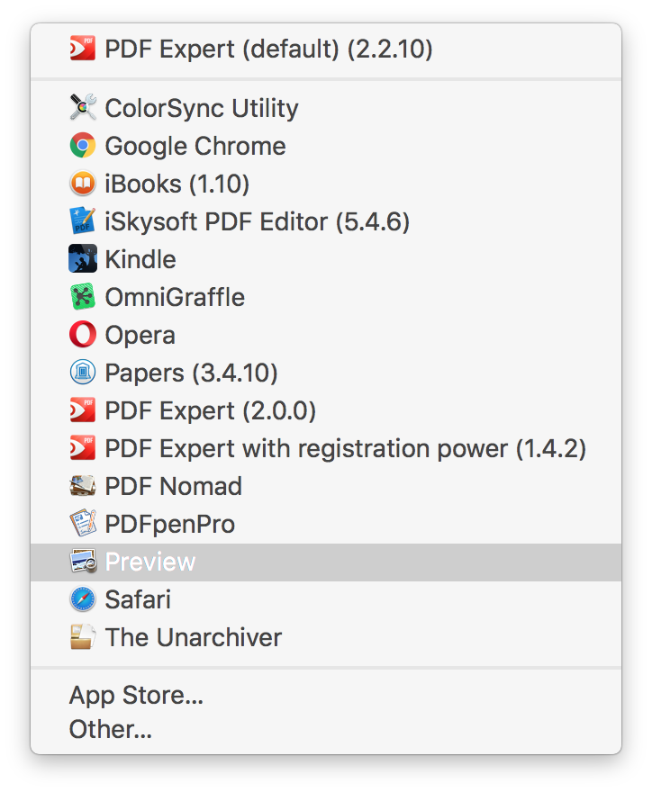 make preview default for pdf mac